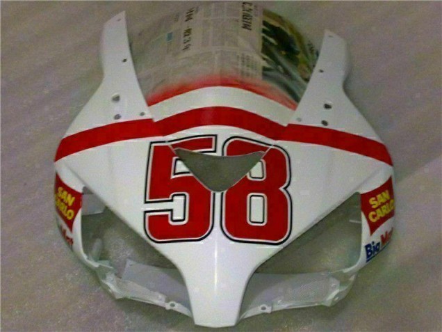 White Red 2004-2005 Honda CBR1000RR Motorcycle Bodywork