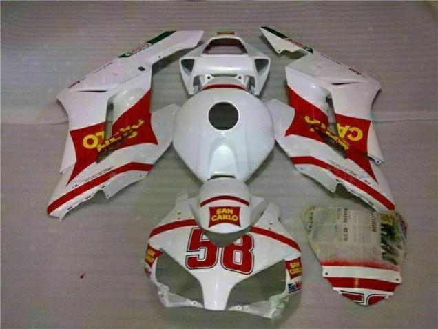 White Red 2004-2005 Honda CBR1000RR Motorcycle Bodywork