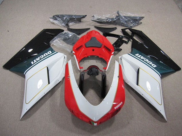 White Red 2007-2014 Ducati 1098 848 Motorcycle Fairings White Red 2007-2014 Ducati 1098 848 Motorcycle Fairings