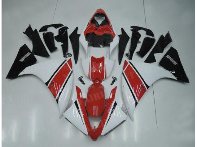 White Red Black 2012-2014 Yamaha YZF R1 Motorcycle Fairings