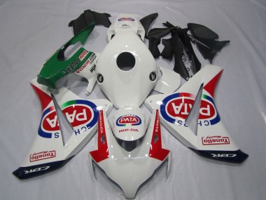 White Red PATA 2008-2011 Honda CBR1000RR Motorcycle Fairing