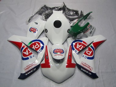 White Red PATA 2008-2011 Honda CBR1000RR Motorcycle Fairings