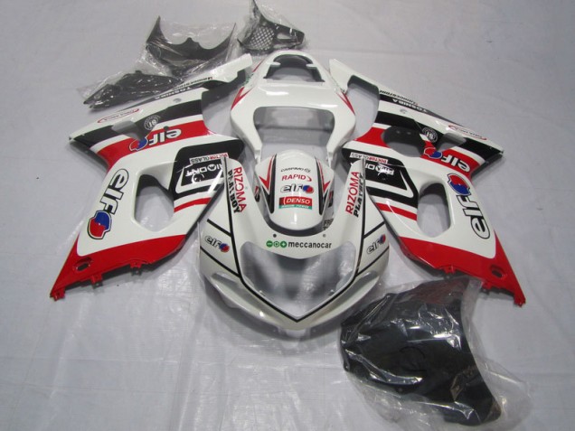 White Red Rizoma Playboy 2000-2002 Suzuki GSXR 1000 Motorcycle Fairings White Red Rizoma Playboy 2000-2002 Suzuki GSXR 1000 Motorcycle Fairings