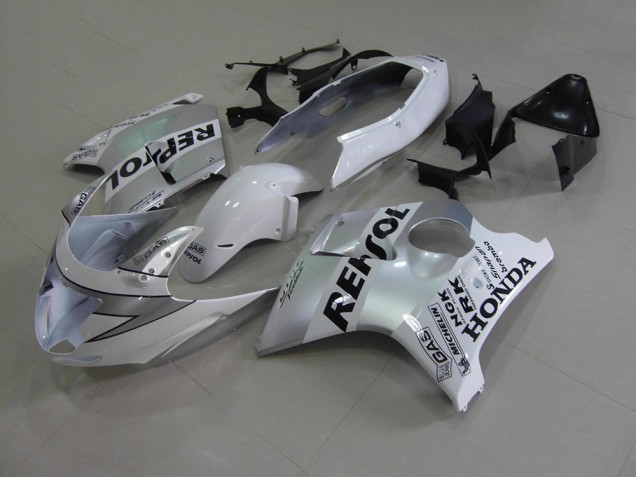 White Repsol 1996-2007 Honda CBR1100XX Motorcycle Fairings