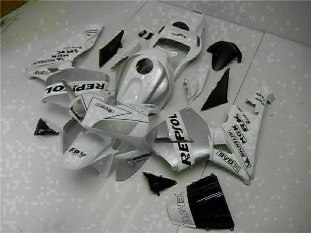 White Repsol 2003-2004 Honda CBR600RR Motorcycle Fairing