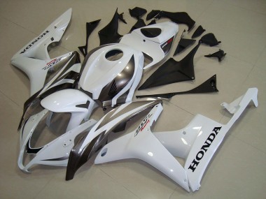 White Silver 2007-2008 Honda CBR600RR Motorcycle Fairings