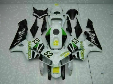 White Yellow Green 52 2005-2006 Honda CBR600RR Motorcycle Fairings
