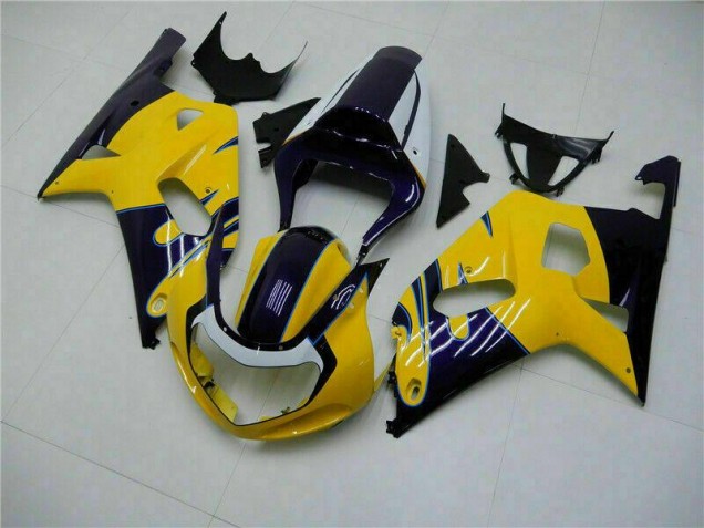 Yellow 2001-2003 Suzuki GSXR 600/750 Motorcycle Bodywork