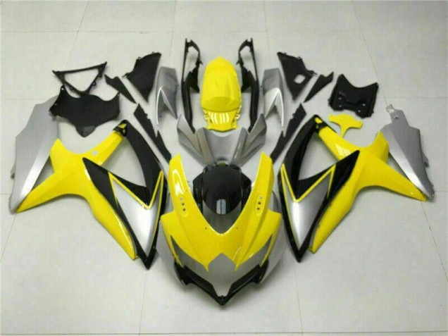 Yellow 2008-2010 Suzuki GSXR 600/750 Motorcycle Fairings