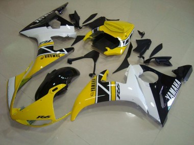 Yellow Anniversary 2003-2005 Yamaha YZF R6 Motorcycle Fairings