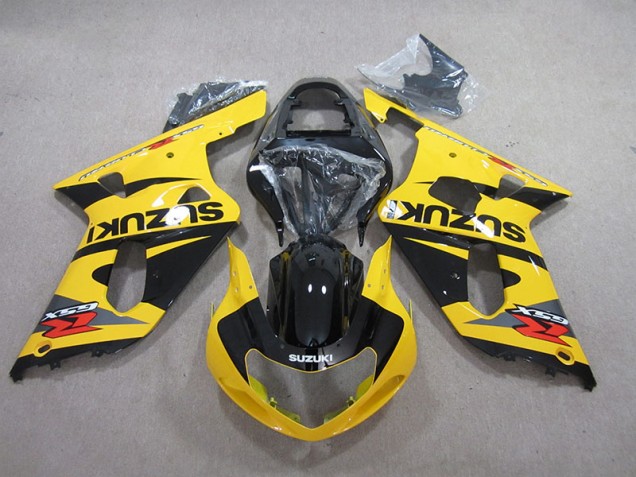 Yellow Black 2001-2003 Suzuki GSXR 600 Motorcycle Fairings Yellow Black 2001-2003 Suzuki GSXR 600 Motorcycle Fairings