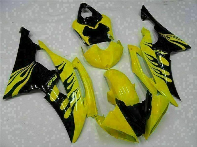 Yellow Black 2008-2016 Yamaha YZF R6 Motorcycle Fairing