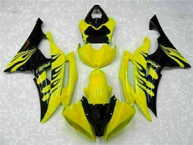 Yellow Black 2008-2016 Yamaha YZF R6 Motorcycle Fairing