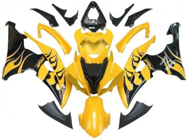 Yellow Black Flame R6 2008-2016 Yamaha YZF R6 Motorcycle Fairings