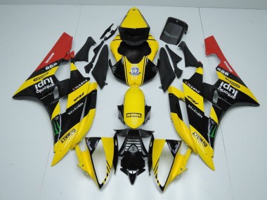 Yellow Black Monster 2006-2007 Yamaha YZF R6 Motorcycle Fairings