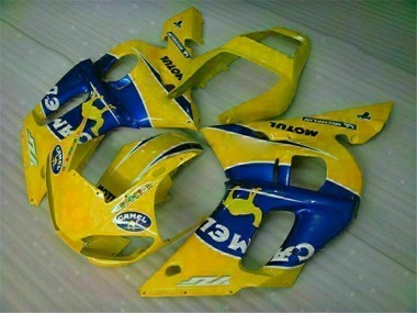 Yellow Blue 1998-2002 Yamaha YZF R6 Motorcycle Bodywork