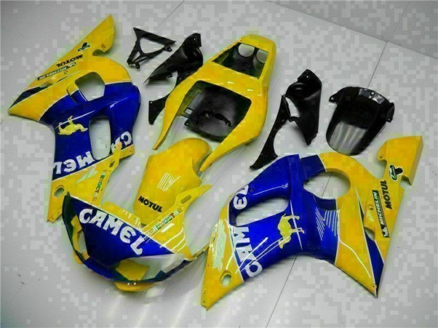 Yellow Blue 1998-2002 Yamaha YZF R6 Motorcycle Fairings Yellow Blue 1998-2002 Yamaha YZF R6 Motorcycle Fairings