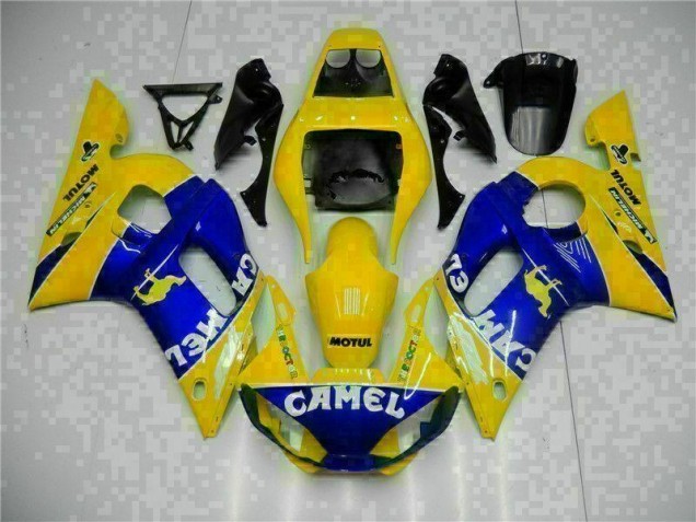 Yellow Blue 1998-2002 Yamaha YZF R6 Motorcycle Fairings Yellow Blue 1998-2002 Yamaha YZF R6 Motorcycle Fairings