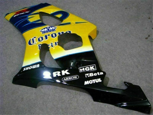 Yellow Blue 2003-2004 Suzuki GSXR 1000 Motorcycle Fairings
