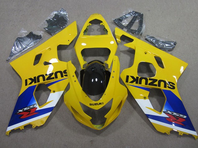 Yellow Blue 2004-2005 Suzuki GSXR 600 Motorcycle Fairings