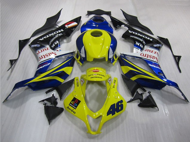 Yellow Blue 46 2007-2008 Honda CBR600RR Motorcycle Fairings Yellow Blue 46 2007-2008 Honda CBR600RR Motorcycle Fairings