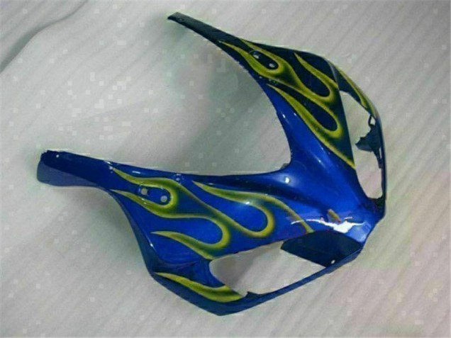 Yellow Flame Blue 2006-2007 Honda CBR1000RR Motorcycle Fairings