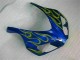 Yellow Flame Blue 2006-2007 Honda CBR1000RR Motorcycle Fairings