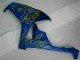 Yellow Flame Blue 2006-2007 Honda CBR1000RR Motorcycle Fairings