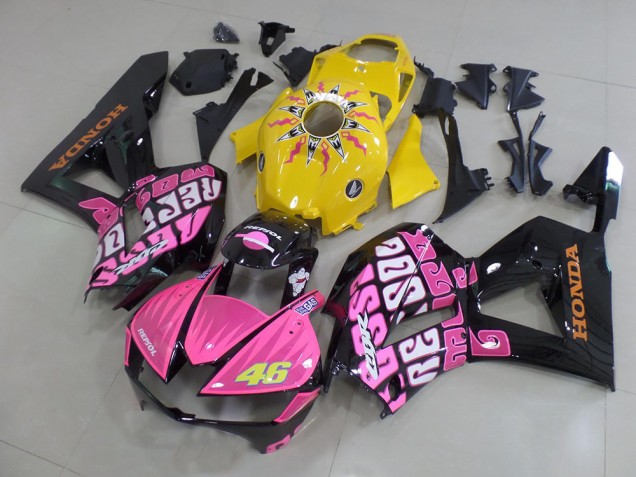 Yellow Pink Rossi 2013-2021 Honda CBR600RR Motorcycle Fairings