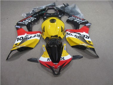 Yellow Red Black Repsol 2007-2008 Honda CBR600RR Motorcycle Fairings