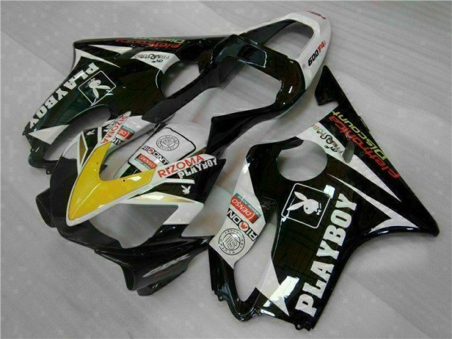 Yellow Silver Black Playboy 2001-2003 Honda CBR600 F4i Motorcycle Fairings Yellow Silver Black Playboy 2001-2003 Honda CBR600 F4i Motorcycle Fairings