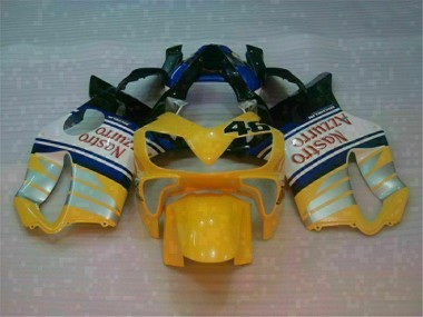 Yellow Silver Nastro Azzurro 2001-2003 Honda CBR600 F4i Motorcycle Fairings