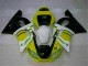 Yellow White 1998-2002 Yamaha YZF R6 Motorcycle Fairings