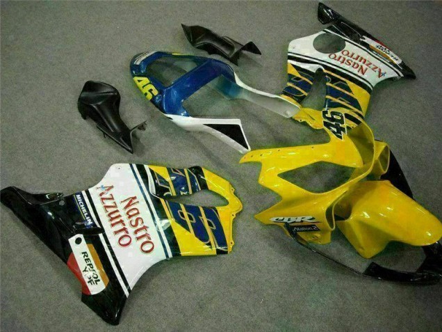 Yellow White 2001-2003 Honda CBR600 F4i Motorcycle Fairings