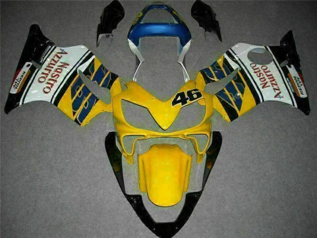 Yellow White 2001-2003 Honda CBR600 F4i Motorcycle Fairings